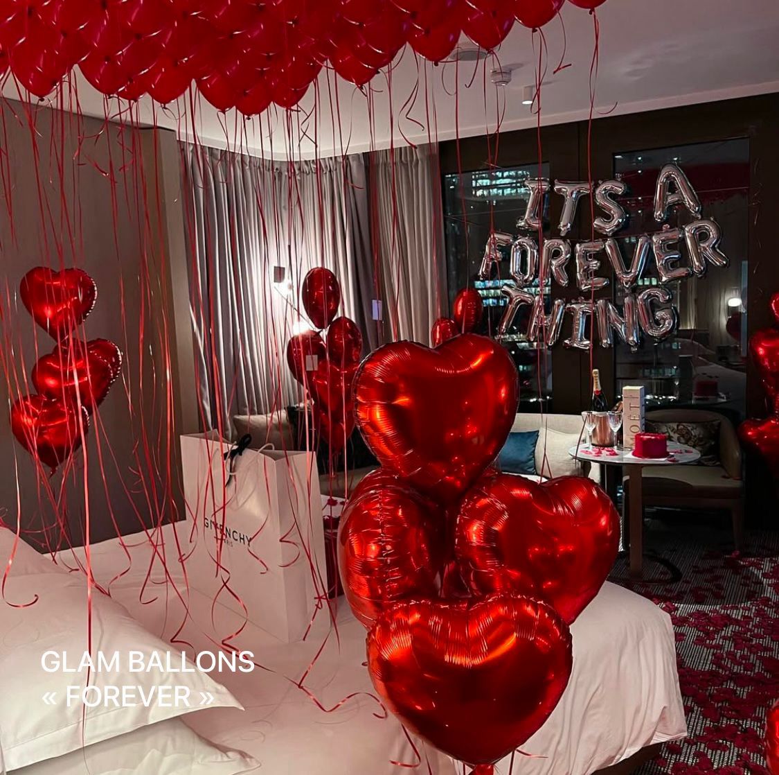 Package Glam Balloons "Forever" (Suite ou Appartement)