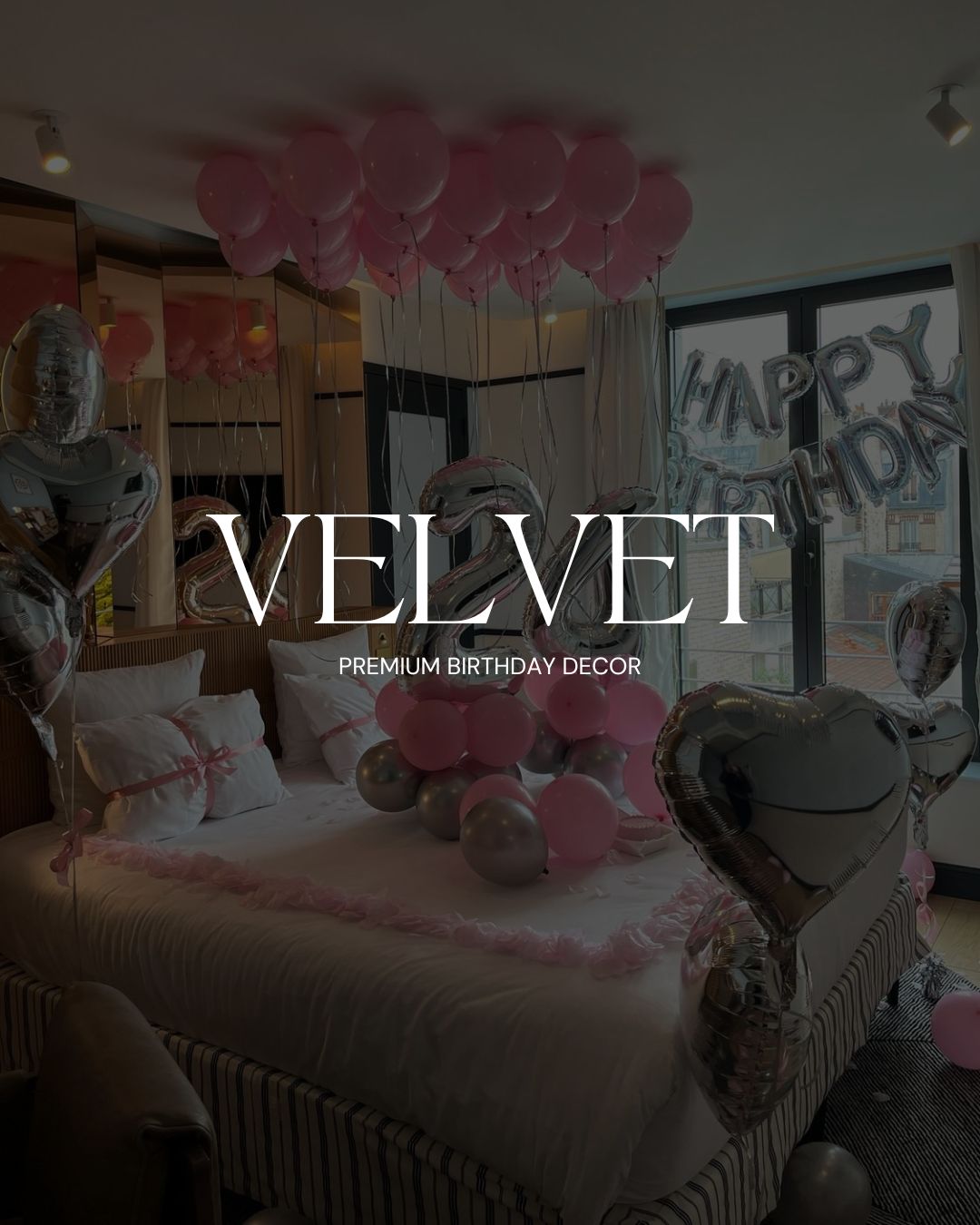 Glam Balloons « Velvet » + Mini Glam Cake