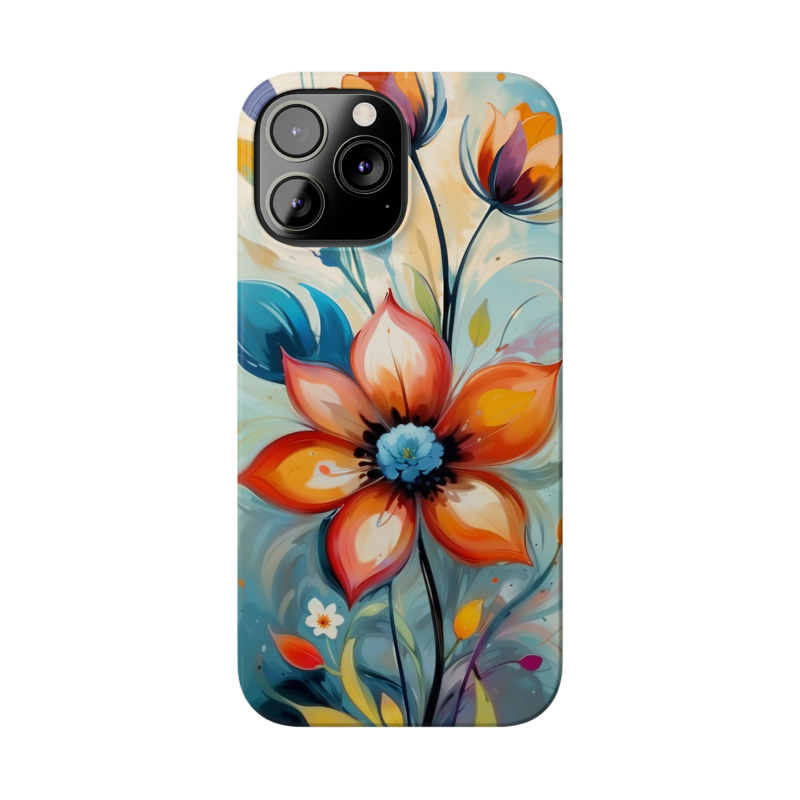 Floral Flourish | Ultra-Slim Glossy iPhone Case with Wireless Charging