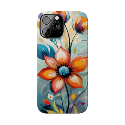 Floral Flourish | Ultra-Slim Glossy iPhone Case with Wireless Charging