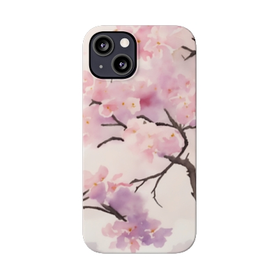 Cherry Blossom Dreams | Glossy Slim iPhone Case with Wireless Charging