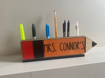 Wooden Pencil And Pen Holder