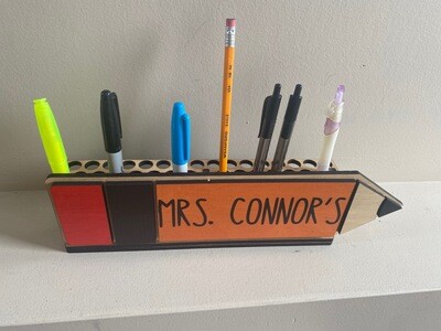 Wooden Pencil And Pen Holder