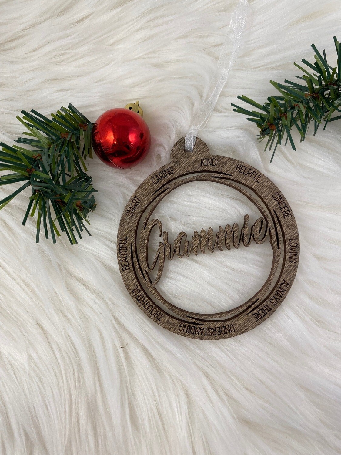 Wooden Grammie Ornament