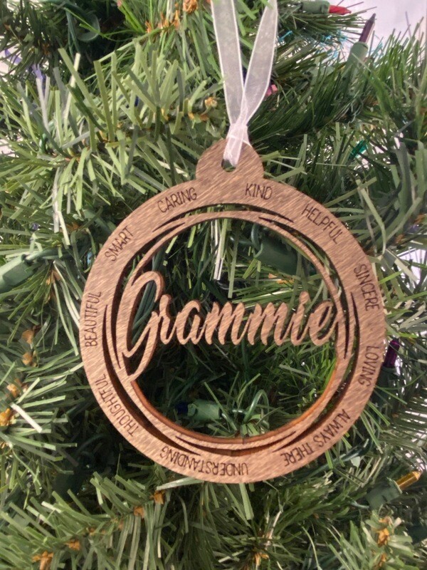 Wooden Grammie Ornament