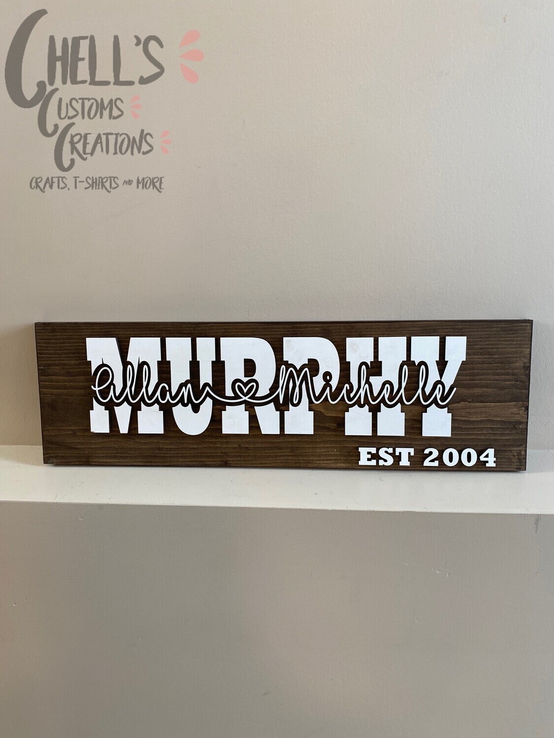 24 Inch Custom Name Wooden 3D Sign.