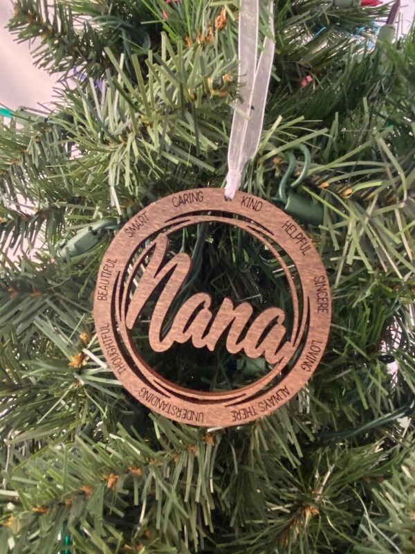 Wooden Nana Ornament