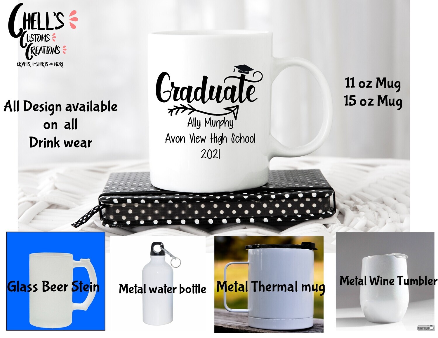 Graduate, Name school Mug