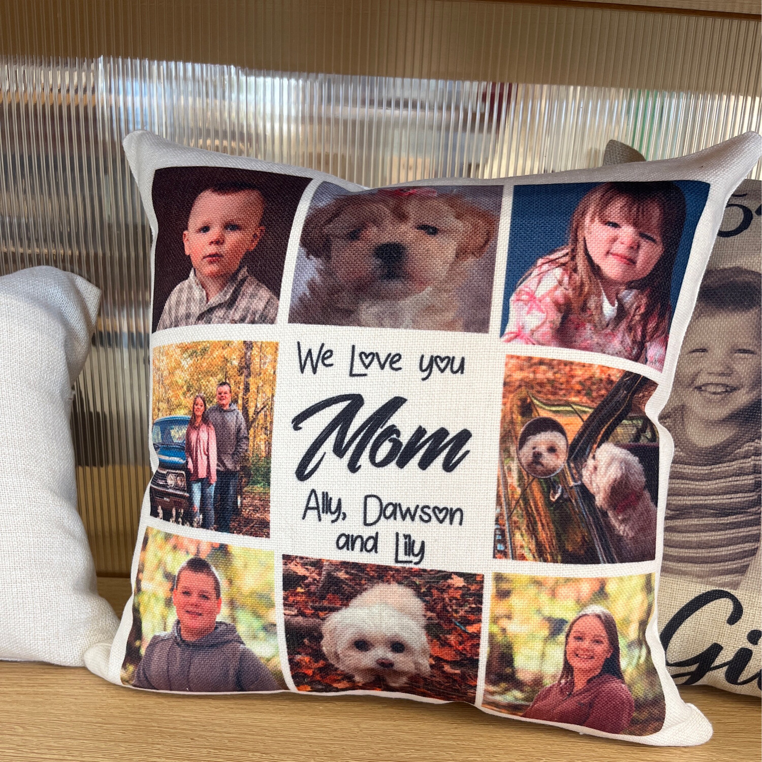 18x18 Custom White Throw Pillow