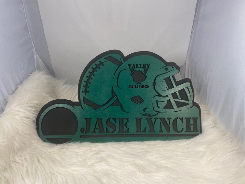 3D Wooden Football Sign