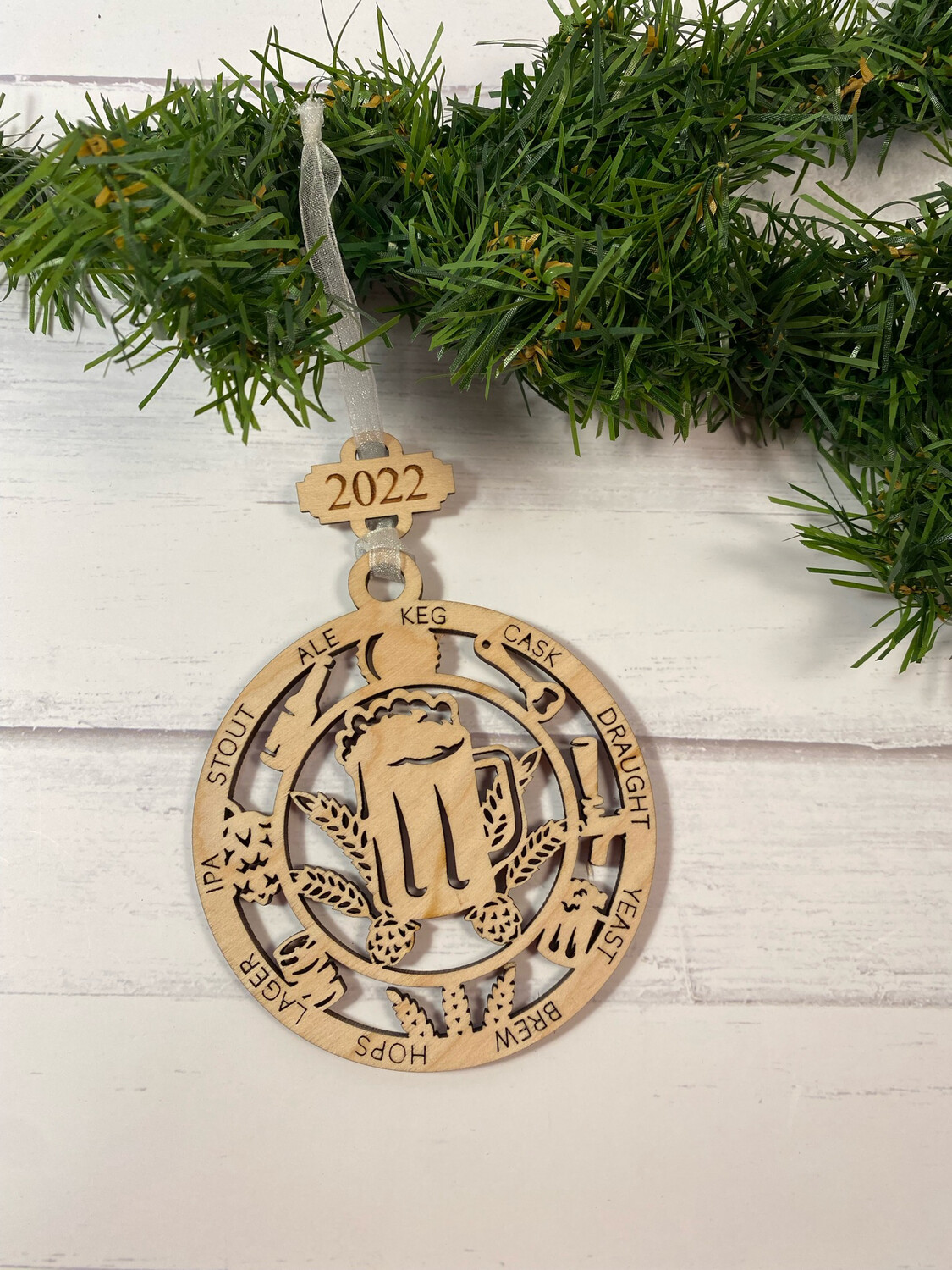 Wooden beer Ornament
