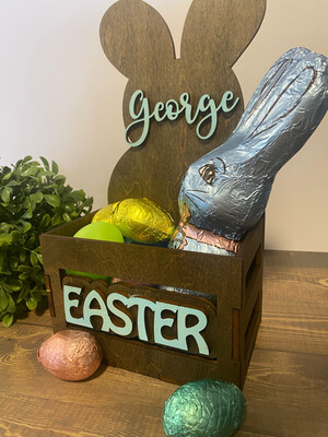 Customized Wooden Easter Basket