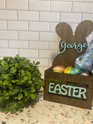 Customized Wooden Easter Basket