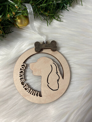 Cocker Spaniel Dog Wooden Ornament