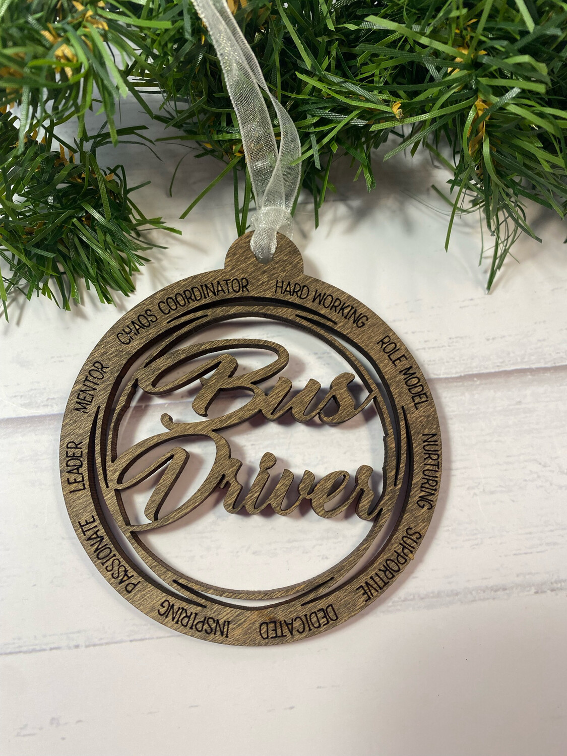 Wooden Motorcycle Ornament