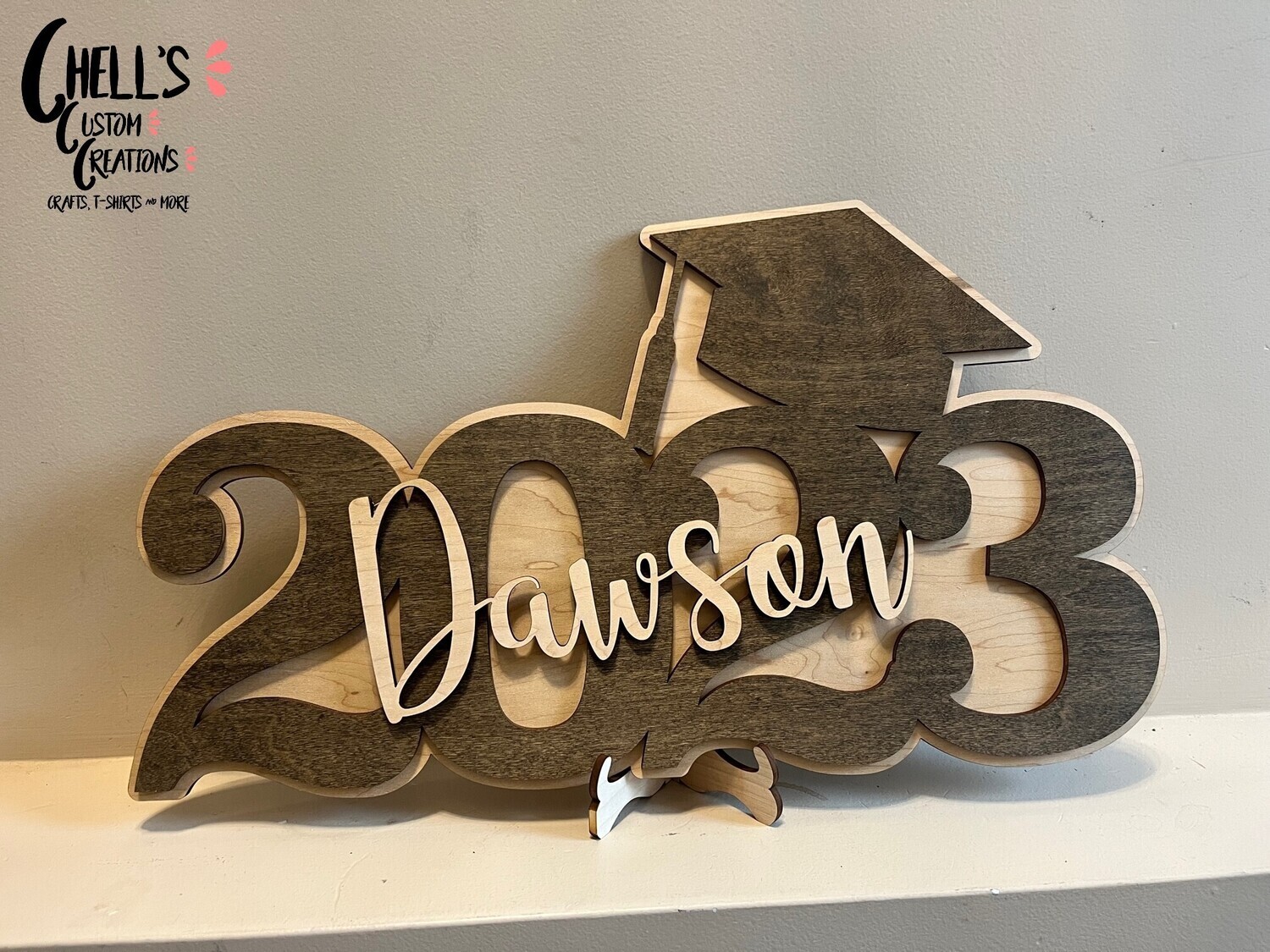 Customized Large 3D Wooden Grad Sign