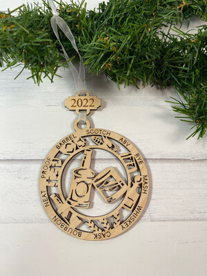 Wooden Whisky Ornament