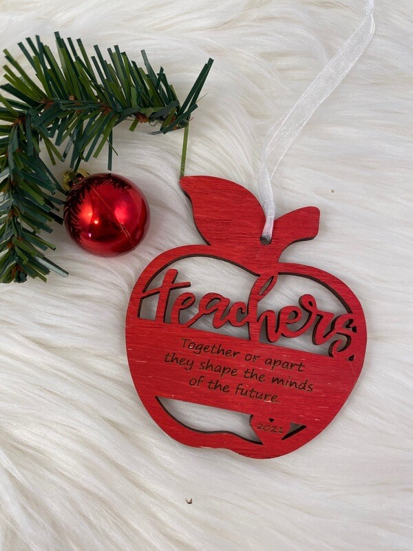 Wooden Teacher Ornament