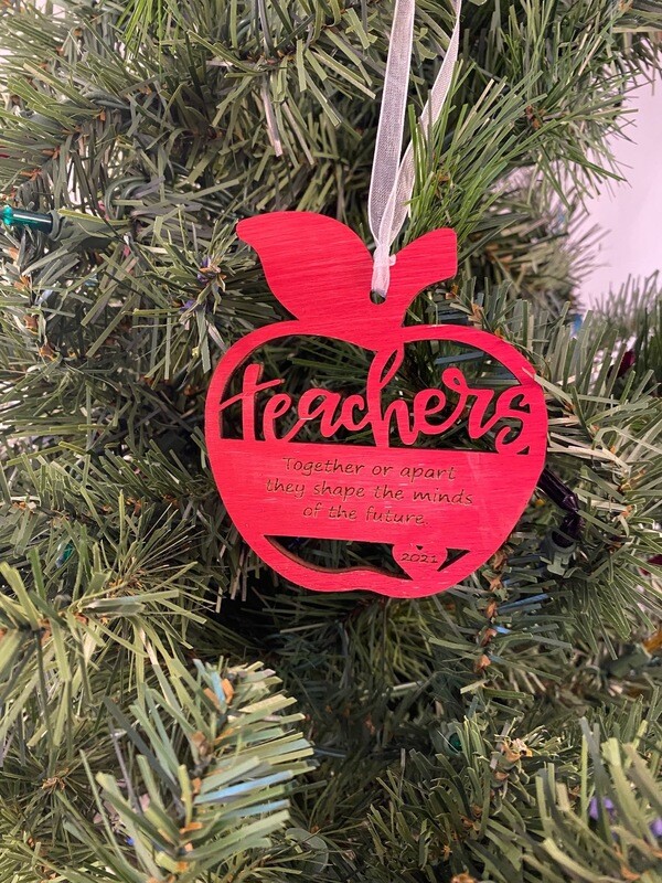 Wooden Teacher Ornament