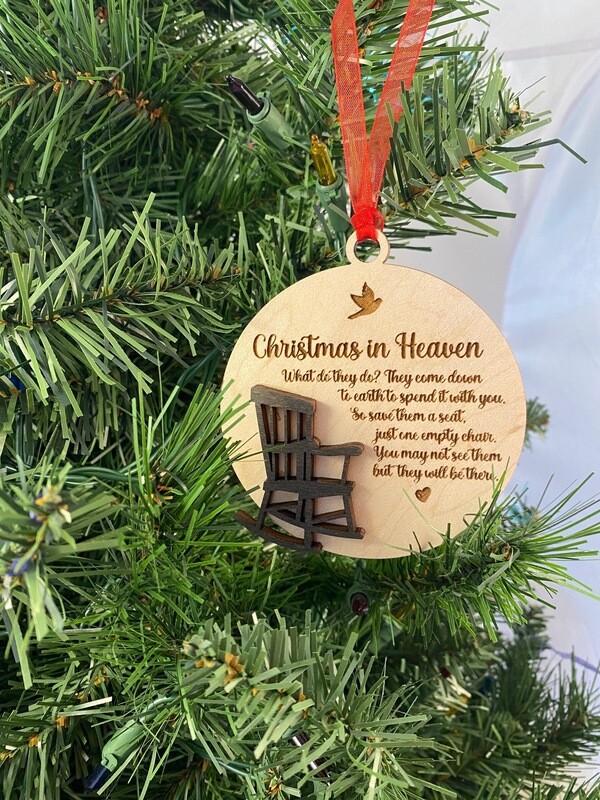 3D Wooden Christmas In Heaven Ornament