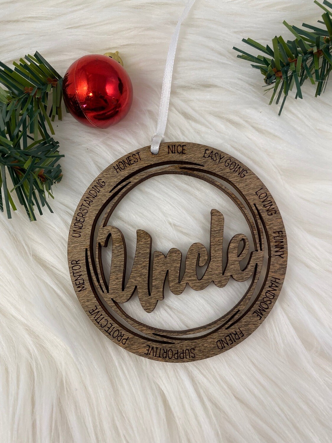 Wooden Uncle Ornament