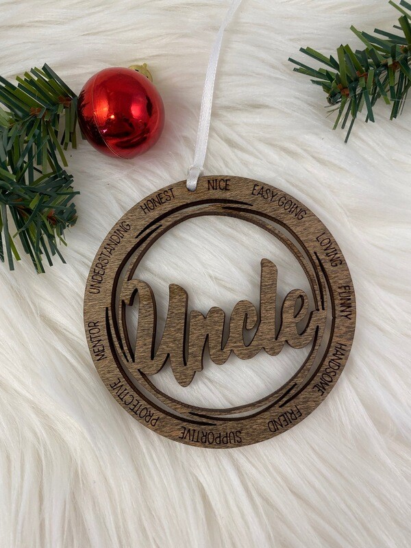Wooden Uncle Ornament