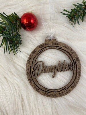 Wooden Daughter Ornament