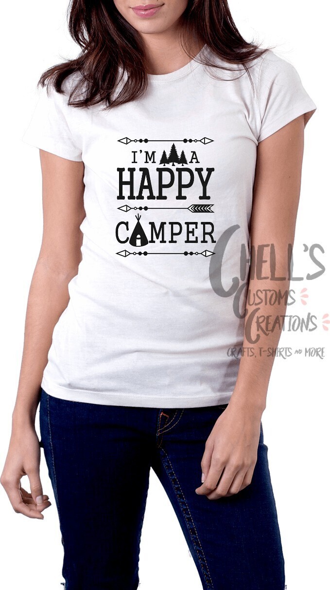 Happy Camper With Tent And Arrows T-Shirt