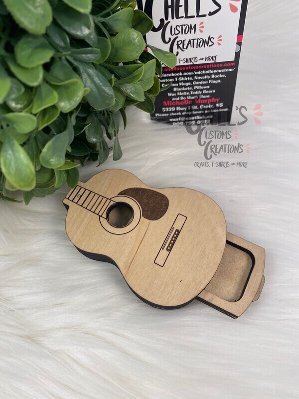 Small Wooden Guitar Pick Holder