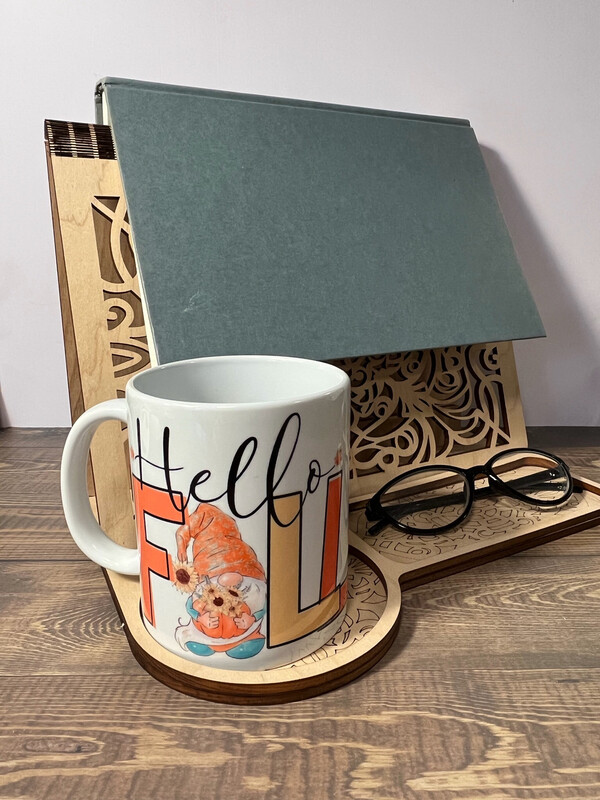 Wooden Book Triangle Holder