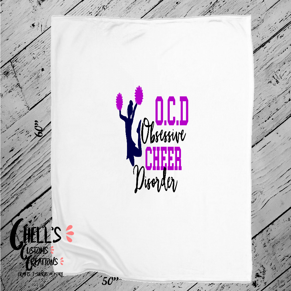 Ocd Cheer Purple Blanket