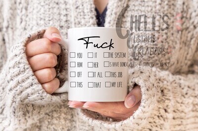 Fuck Check Off Mug
