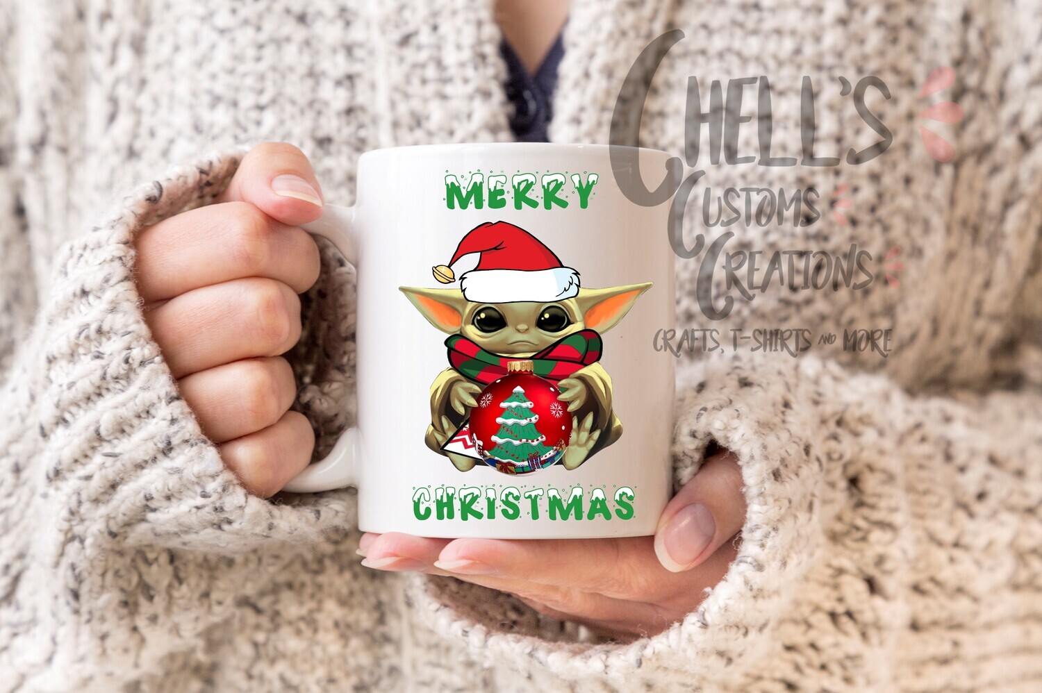 Merry Christmas Yoda Mug