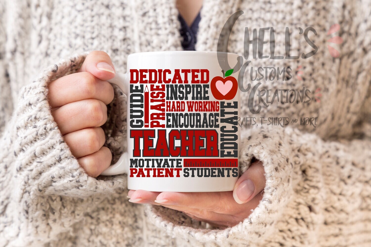 Teacher Word Art Mug