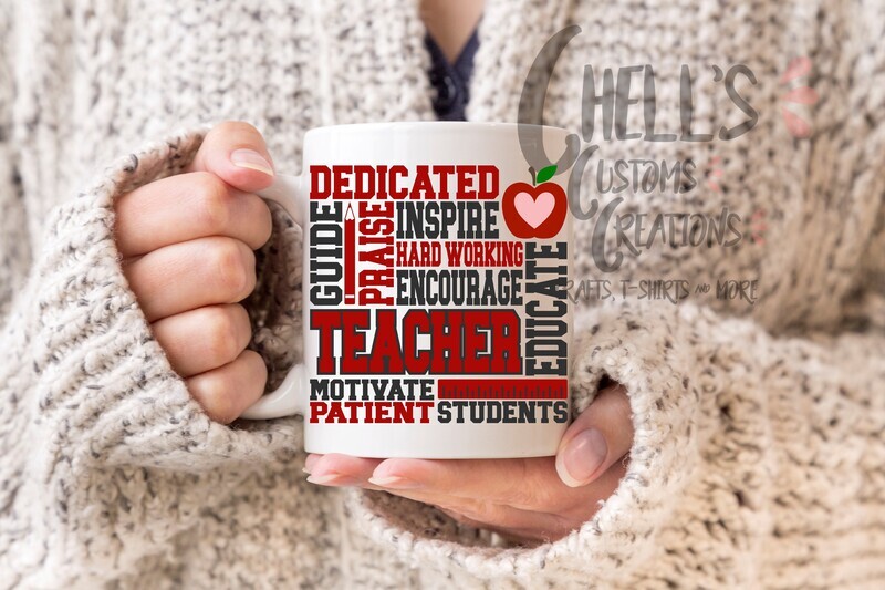 Teacher Word Art Mug