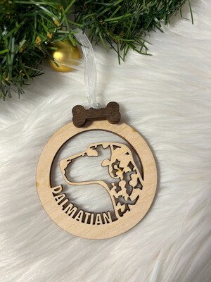 Dalmatian  Dog Wooden Ornament