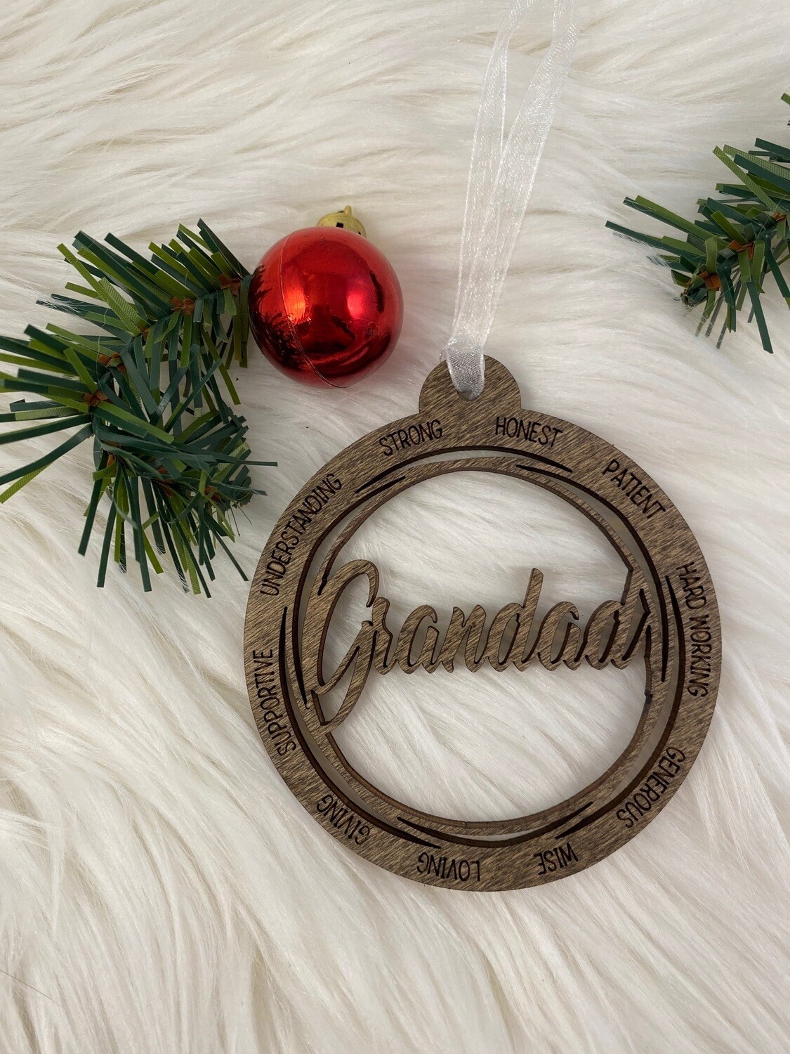 Wooden Grandad Ornament