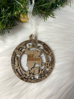 New Brunswick Wooden Ornament