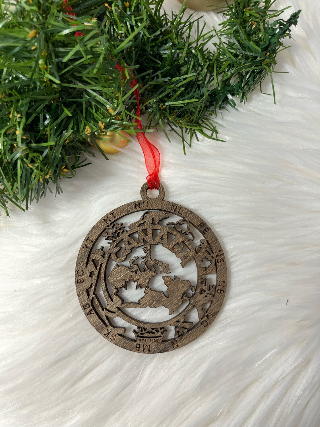 Canada Wooden Ornament