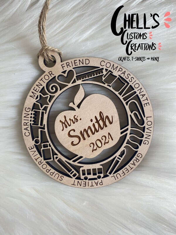 Personalised Teachers Ornament
