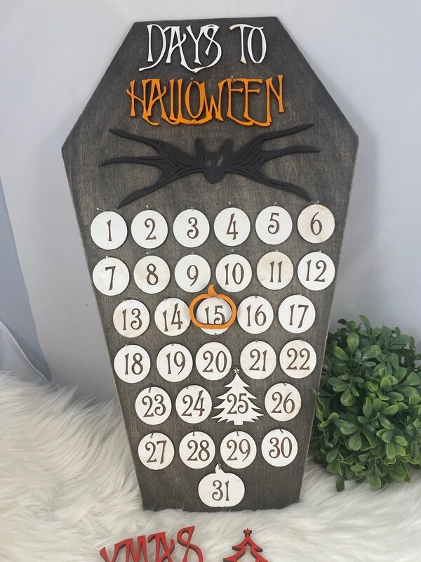 Wooden 3D Nightmare Before Christmas Countdown