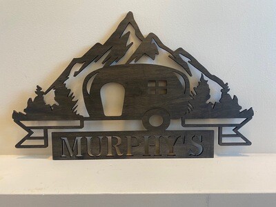 Wooden Camper Sign