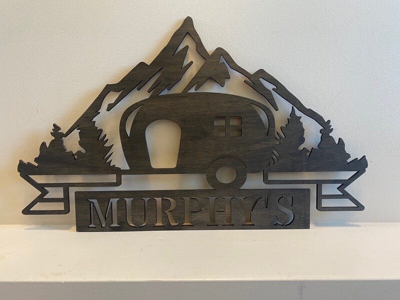 Wooden Camper Sign