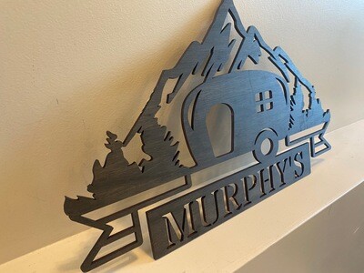 Wooden Camper Sign