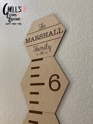 Engraved Wooden Growth Charts