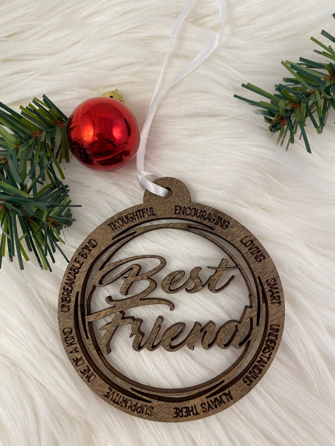 Wooden Best Friend Ornament