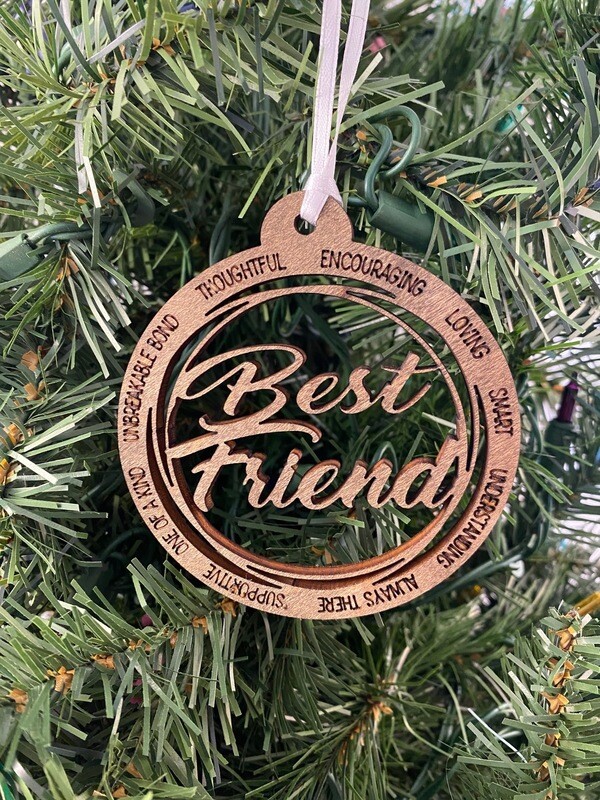 Wooden Best Friend Ornament