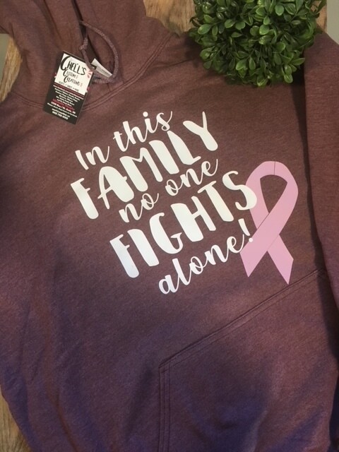 In This Family No One Fights Alone Cancer Hoodie