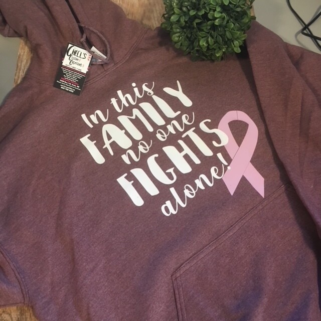 In This Family No One Fights Alone Cancer Hoodie