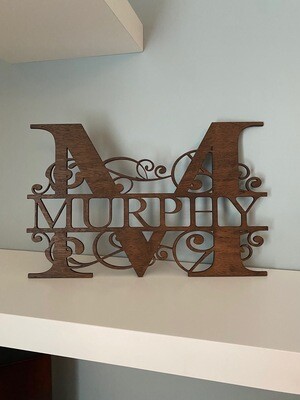 Name Monogram Sign